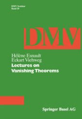 book Lectures on Vanishing Theorems