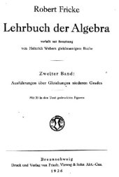 book Lehrbuch der Algebra