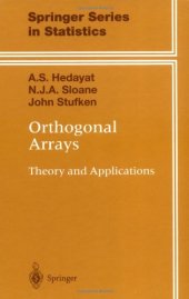 book Orthogonal arrays: theory and applications