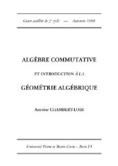 book Algebre commutative et introduction a geometrie algebrique