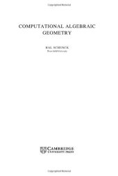 book Computational algebraic geometry