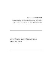 book Systmes diffrentiels involutifs (Fourier Inst. n.636, 2004, SMF)