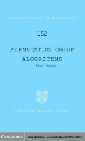 book Permutation group algorithms