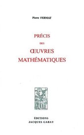 book Precis des uvres mathematiques