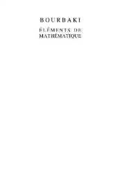 book Elements de Mathematique. Fonctions d'une variable reelle. Theorie elementaire