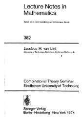 book Combinatorial theory seminar, Eindhoven University of Technology