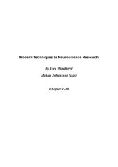 book Modern Techniques in Neuroscience Research