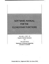 book Software Manual for the Elementary Functions (Prentice-Hall series in computational mathematics)