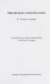 book The Human Constitution: Translated and with an Introduction by Richard J. Regan