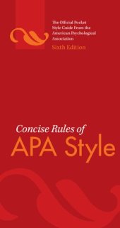 book Concise Rules of APA Style