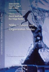 book Niklas Luhmann and organization studies