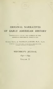 book Winthrop's Journal "History of New England" 1630-1649