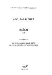 book Raštai, t. 2: Lietuva Reformų seimo metu. Iki 1791 m. gegužės 3 d. konstitucijos