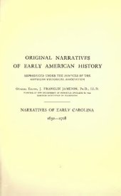 book Narratives of Early Carolina 1660-1708