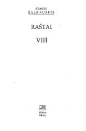 book Raštai, t. 8