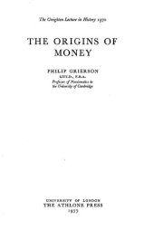 book The Origins of Money