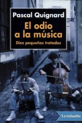 book El odio a la música