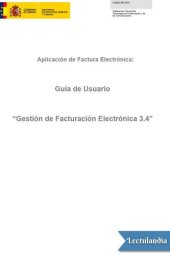 book Guía de usuario: Gestión de Facturación Electrónica 3.4