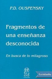 book Fragmentos de una enseñanza desconocida