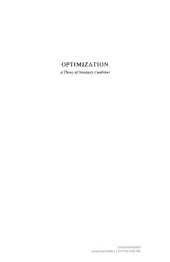 book Optimization: A Theory of Necessary Conditions