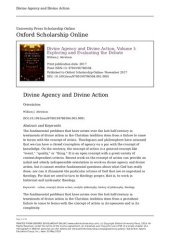 book Divine Agency and Divine Action, Volume I: Exploring and Evaluating the Debate