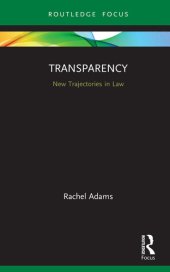 book Transparency new trajectories in law