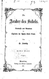 book Die Araber des Sahels.Erlebnisse und Abenteuer des Capitains der Spahis Emile Tissot