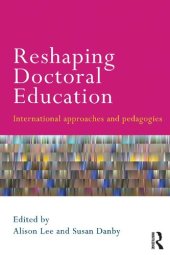 book Reshaping Doctoral Education: International Approaches and Pedagogies