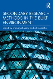 book Secondary Research Methods in the Built Environment