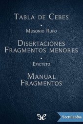 book Tabla de Cebes, Disertaciones & Manual