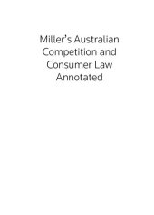 book Miller's Australian Competition & Consumer Law Annotated 2017.