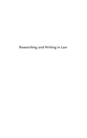 book Researching and writing in law