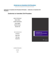 book Zuckerman on Australian Civil Procedure