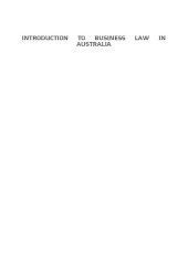 book Introduction to business law in Australia