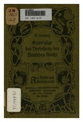 book Grundzüge der Verfassung des Deutschen Reichs. Sechs Vorträge