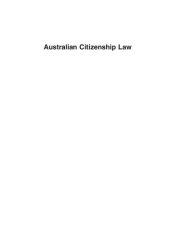 book Australian Citizenship Law