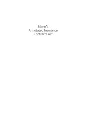 book Mann's annotated Insurance Contracts Act