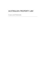 book Australian property law : cases and materials