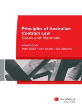 book Principles of Australian contract law : cases and materials