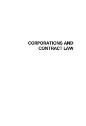 book Corporations and contract law