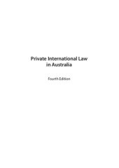 book Private international law in Australia