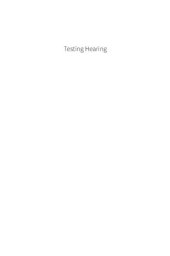 book Testing Hearing: The Making of Modern Aurality