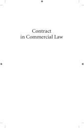 book Contract in Commercial Law