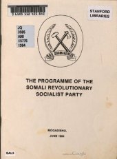 book The programme of the Somali Revolutionary Socialist Party