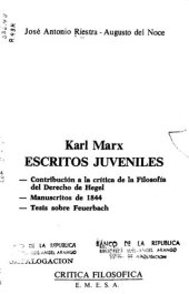 book Karl Marx: Escritos Juveniles