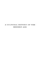 book A Cultural History of the Modern Age