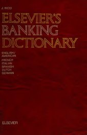 book Elsevier's Banking Dictionary