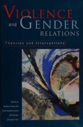 book Violence and Gender Relations: Theories and Interventions