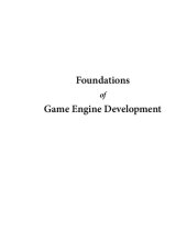 book Foundations of Game Engine Development, Volume 1: Mathematics