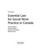 book Essential law for social work practice in Canada